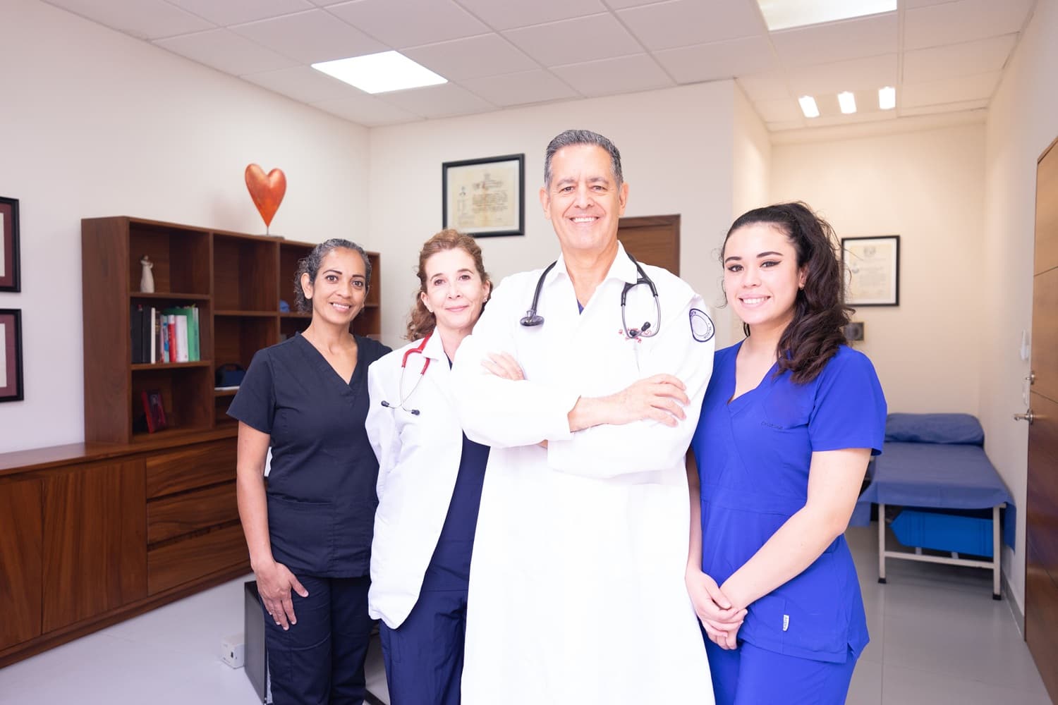 Equipe médica da clínica